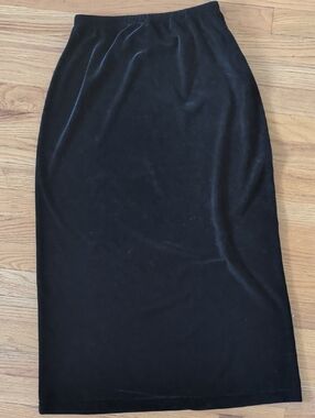 Tsunami Black Velvet Women's Midi  Skirt